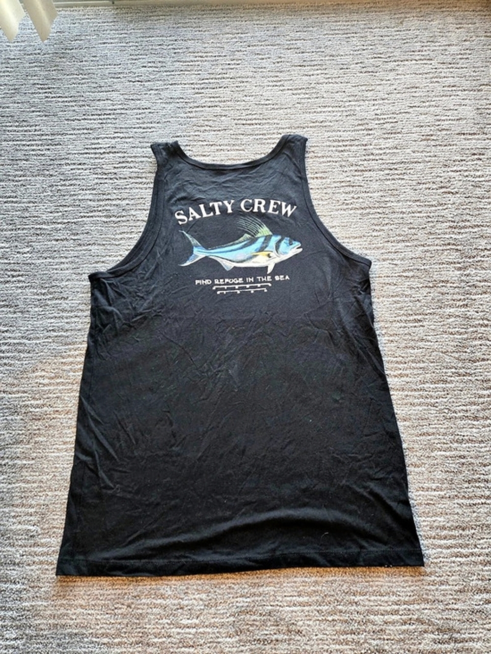 Salty Crew Ink Slinger Tank Top Rooster fish Black XL